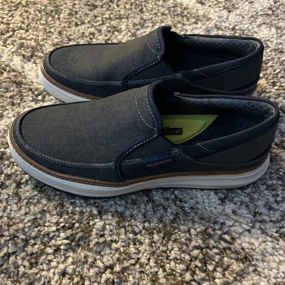 Skechers Moreno - Welmer Casual Memory Slip-On Loafer Shoes –Navy – Men’s Size 9 main image 10